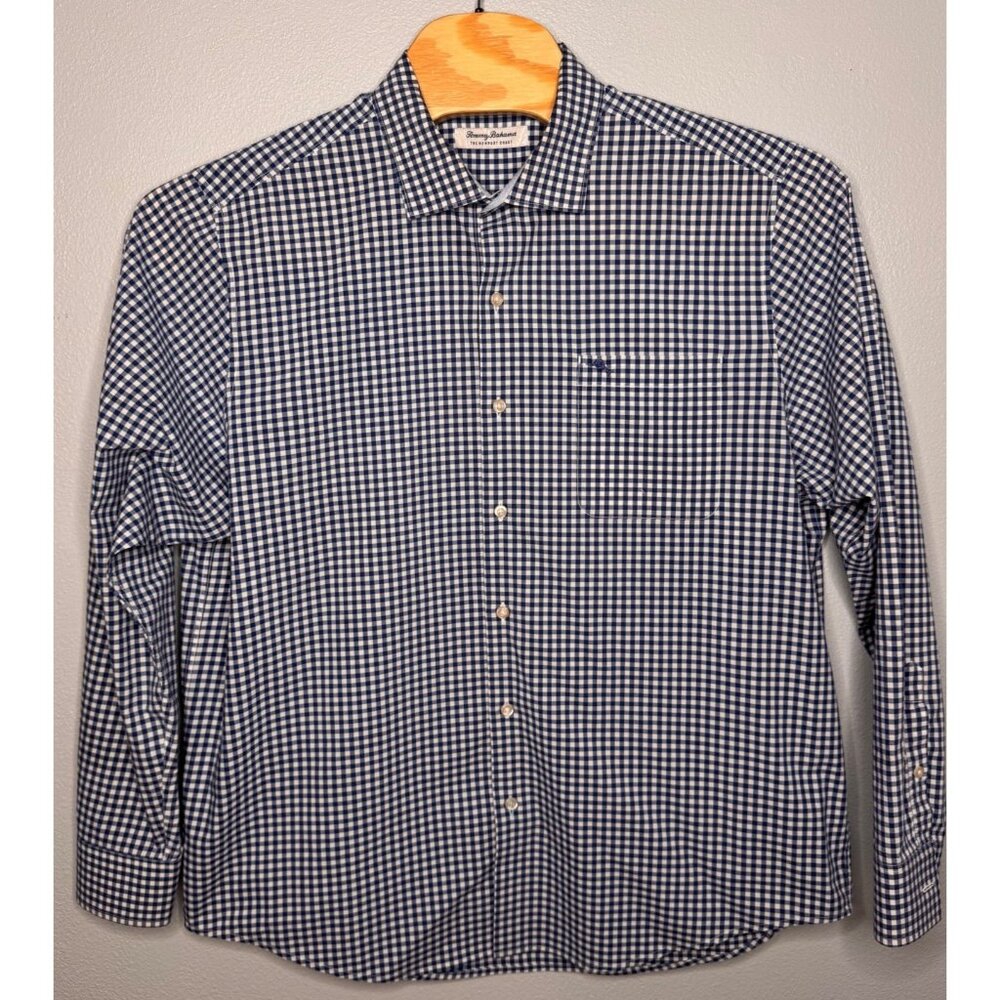 Tommy Bahama Newport Coast Blue White Button Down Mens Long Sleeve XL Shirt